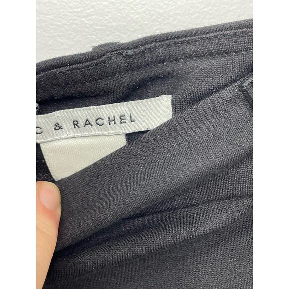 Zac & Rachel Knit Mid Rise Straight Cropped Pants Pull On Black Womens Sz Medium - Picture 6 of 11